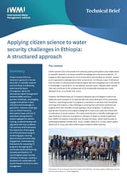 Applying citizen science to water security challenges in Ethiopia: a structured approach (04/01/2025) 