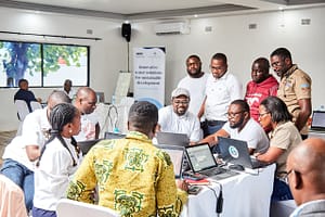 Zambia DIWASA participants discussing own use case. Pix by Agricomms Media and Communications -IWMI