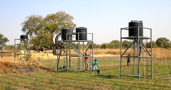 Drip irrigation at Dimbasinia community in Ghana’s Upper East Region. Photo: Marloes Mul