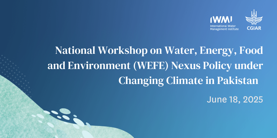 National Workshop on Water, Energy, Food and Environment (WEFE) Nexus Policy under Changing Climate in Pakistan