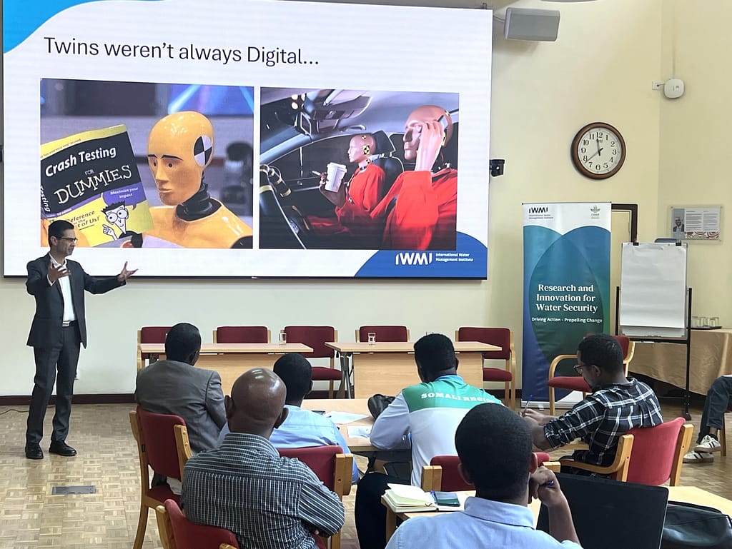 Paulo Silva during one of the sessions in the DT codesign workshop in Addis Ababa. Photo: Mitchell McTough/IWMI