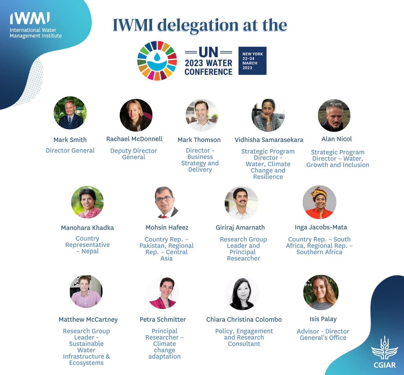 IWMI delegation at UNWC 2023 IWMI delegation at UNWC 2023