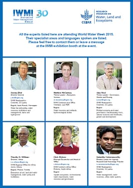 Our staff at World Water Week 2015