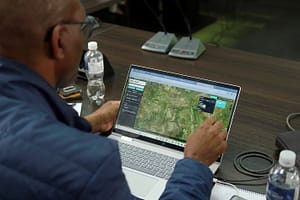 Member state interacting with the digital twin platform (Photo: IWMI)