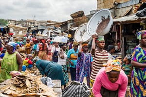 People at the market in Accra, Ghana.