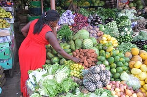 A woman sells vegetables in Accra, Ghana. Photographer Felix Antonio. IWMI