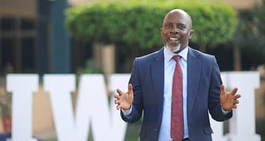 Kehinde Ogunjobi at Ghana office. Photo: IWMI