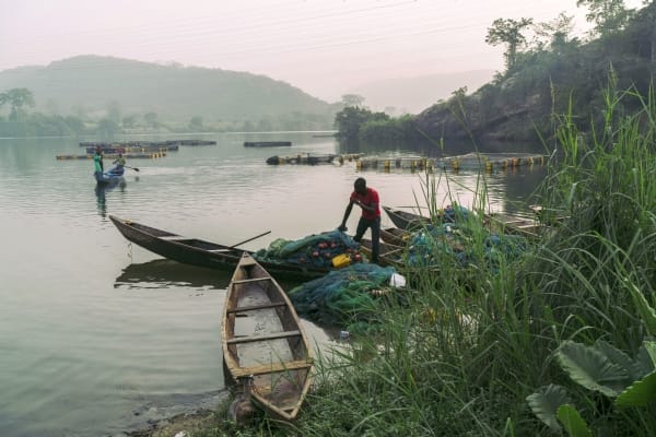 Abume is one of the communities by the Volta Lake - They are predominantly fisher folk