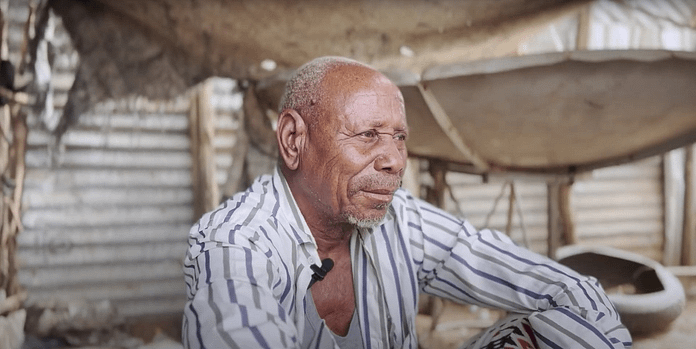 Gududow Id Hassan, from the Dolo Aldo Community speaks to IWMI about the floods in the region. Photo: IWMI