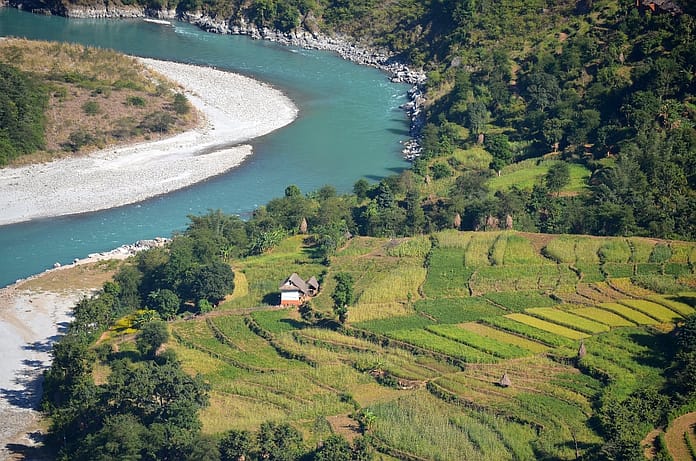 Nepal’s Koshi River Basin faces an uncertain climate future. Photo: Fraser Sugden / IWMI