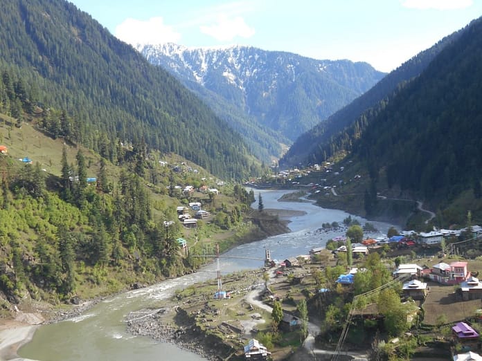 River in the village of Dosut, Neelum Valley, Azad Jammu and Kashmir, Pakistan