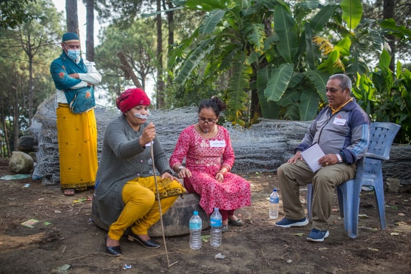 In the last activity, The Role Play, the chief of village and engineer promised to solve the water crisis in the village by allocating a budget and making enough water available within one year.