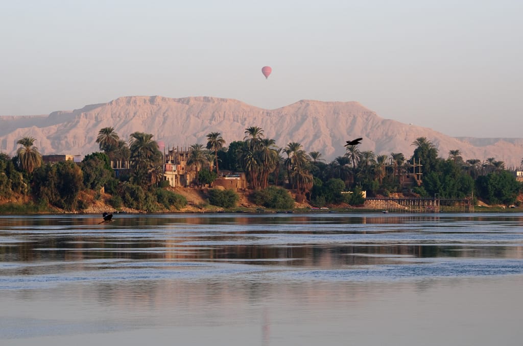 Nile River in Luxor, Egypt taken during the ReWaterMENA project. Photo: Javier Mateo-Sagasta / IWMI