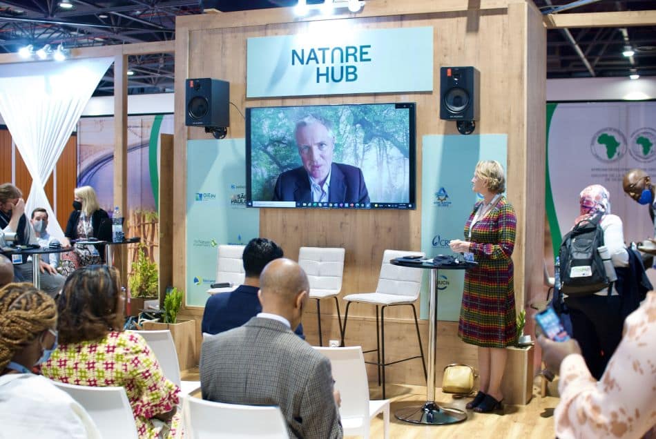 IWMI DDG Rachael McDonnell, at the DIWASA session, at the Nature Hub