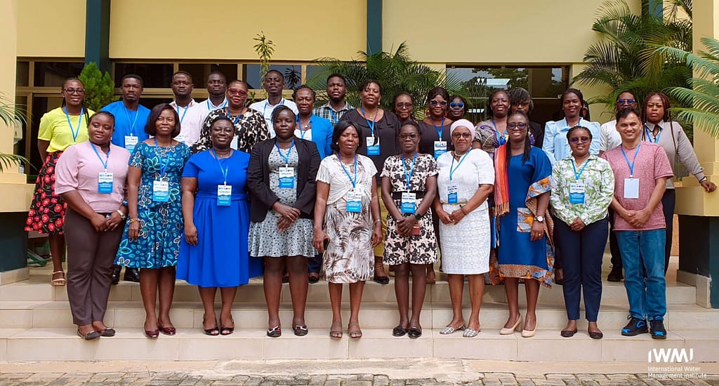 Experts from AGNES, IWMI, and key government ministries at the training on Granular Gender and Climate Change Vulnerability Hotspot Mapping in Accra, Ghana. Photo: Klinsman Amissah/IWMI