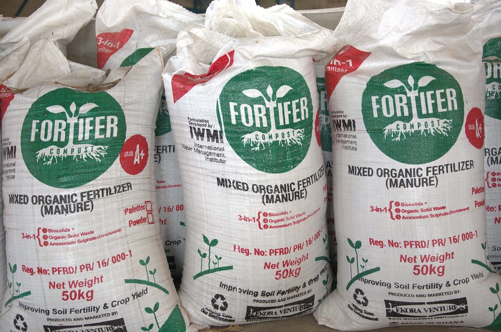 Bags of Fortifer compost