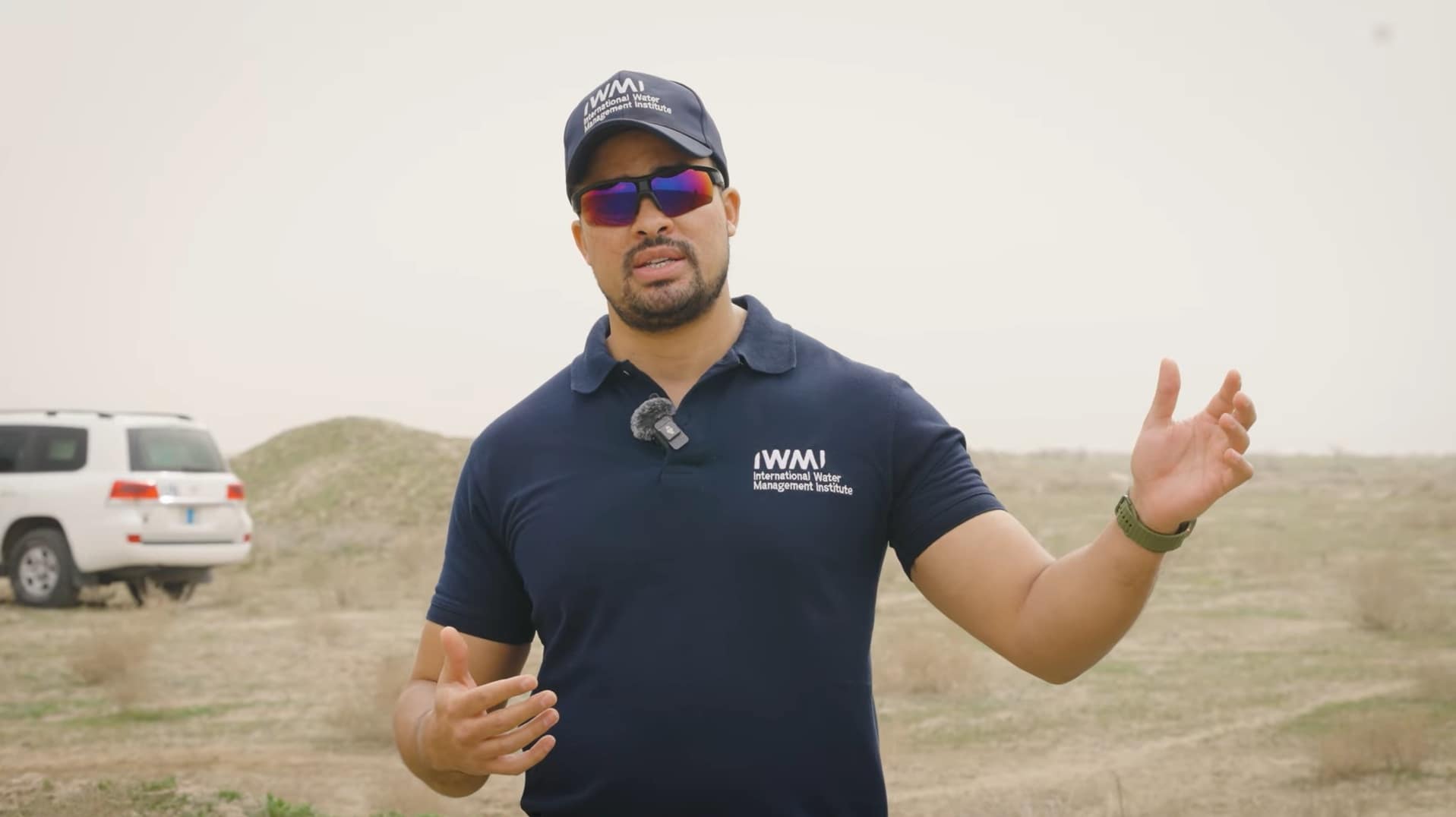 Mitchell McTough, Wiqaya project lead and IWMI researcher on water, conflict and resilience, shares insights on how resilient, nature-based water solutions can help transform sand- and dust-storm-ravaged landscapes in Iraq. Photo: IWMI