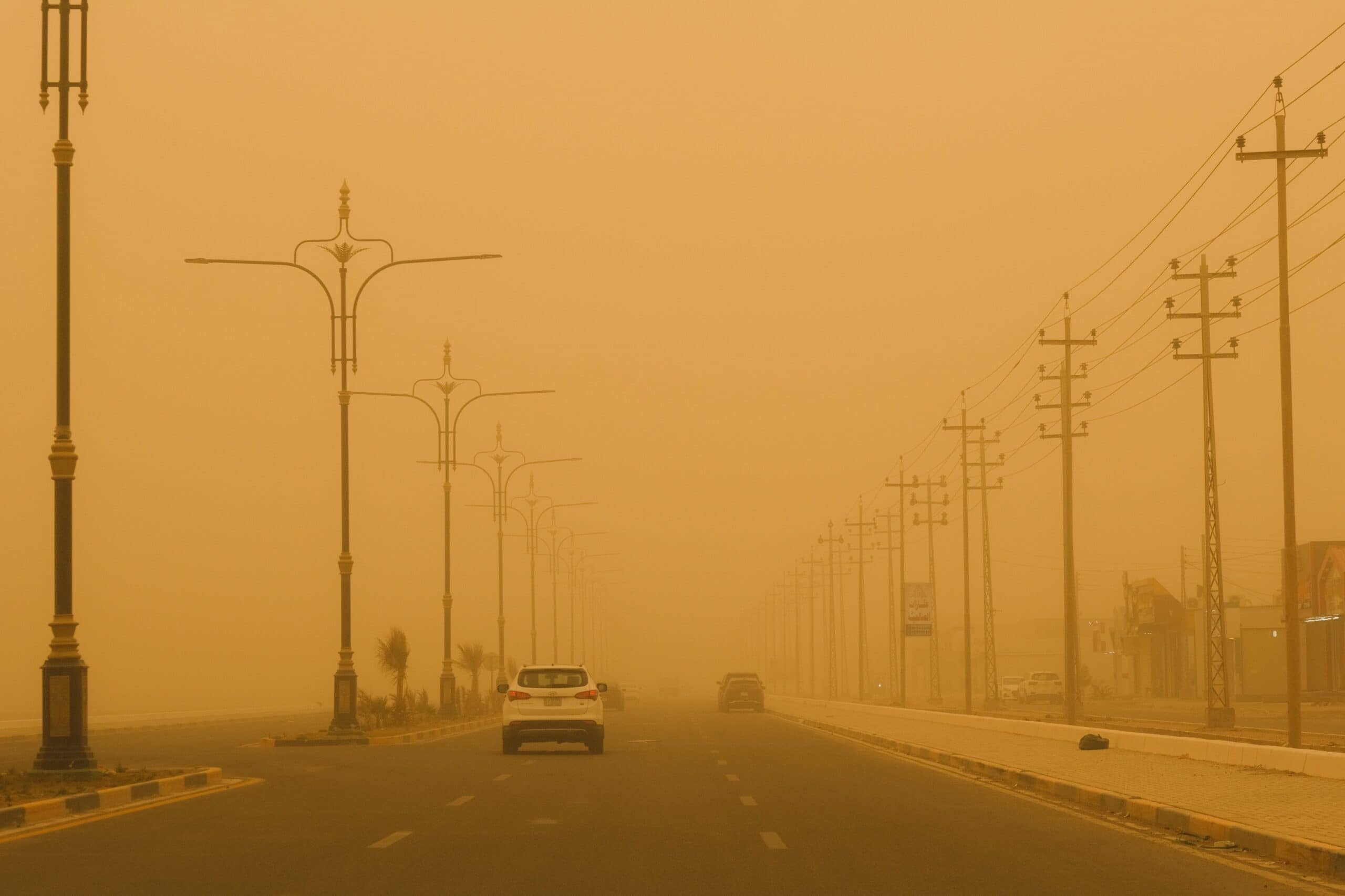 A dust storm in Basrah city, Iraq, August 21, 2023. Photo: Mohammed Al Ali/Shutterstock