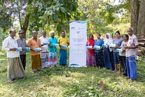 Participants in the anticipatory action simulation. Photo credit: Pradeep Liyanage / IWMI