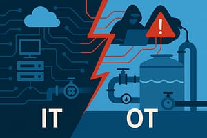 A growing number of cyberattacks are targeting water and wastewater utilities worldwide, threatening to disrupt critical services and expose deep vulnerabilities in an already stretched sector. Photo: Louise Sarant/IWMI (generated)