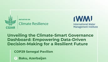 Data for decision making via the Climate-Smart Governance dashboard