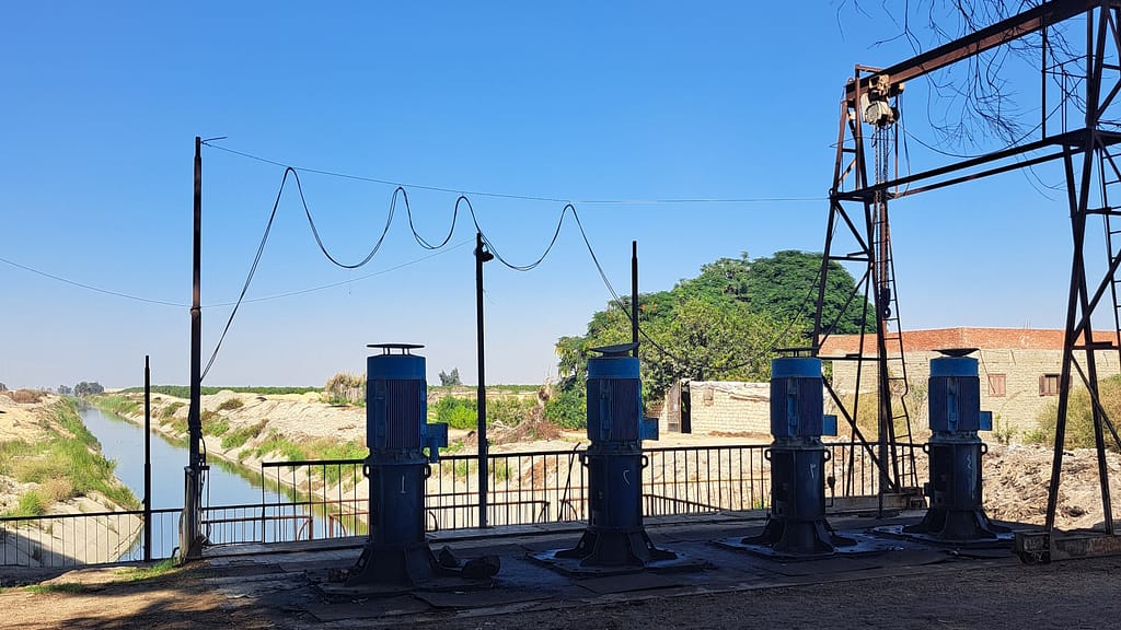 A water pumping station in New Nubariya, Egypt, delivers irrigation water to 2,100 hectares of farmland, supporting hundreds of smallholder farmers. Photo: Fayrouz Eldabbagh/IWMI