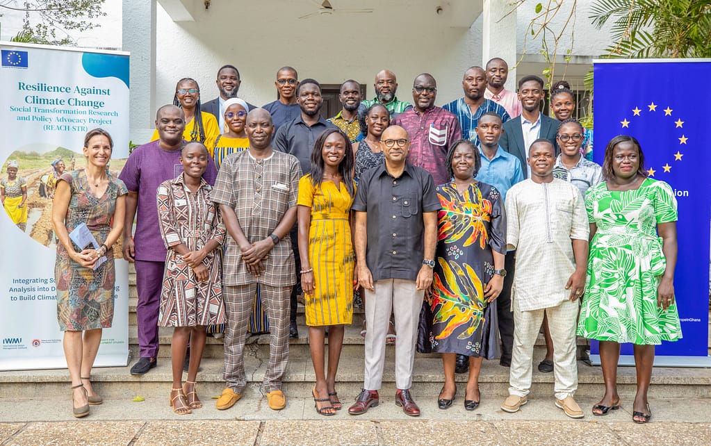 EU Ambassador H.E. Irchad Razaaly with students, EU delegation in Ghana staff, IWMI staff and project partners. Photo: CliqNii Multimedia for IWMI