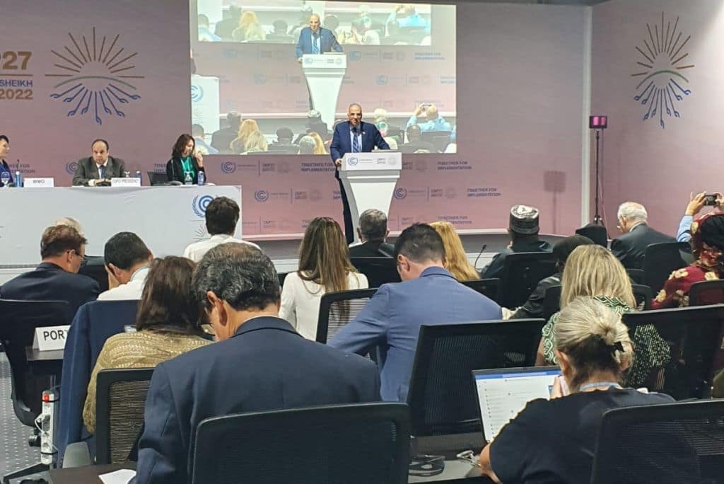 During COP IWMI was honored to be asked by the H.E. Prof. Dr. Hani Sewilam, Egypt’s Minister of Water Resources and Irrigation, to actively support in the implementation of the initiative, which will champion inclusive cooperation to address water related challenges and solutions across climate change adaptation. Photo: Chiara Colombo / IWMI During COP IWMI was honored to be asked by the H.E. Prof. Dr. Hani Sewilam, Egypt’s Minister of Water Resources and Irrigation, to actively support in the implementation of the initiative, which will champion inclusive cooperation to address water related challenges and solutions across climate change adaptation. Photo: Chiara Colombo / IWMI