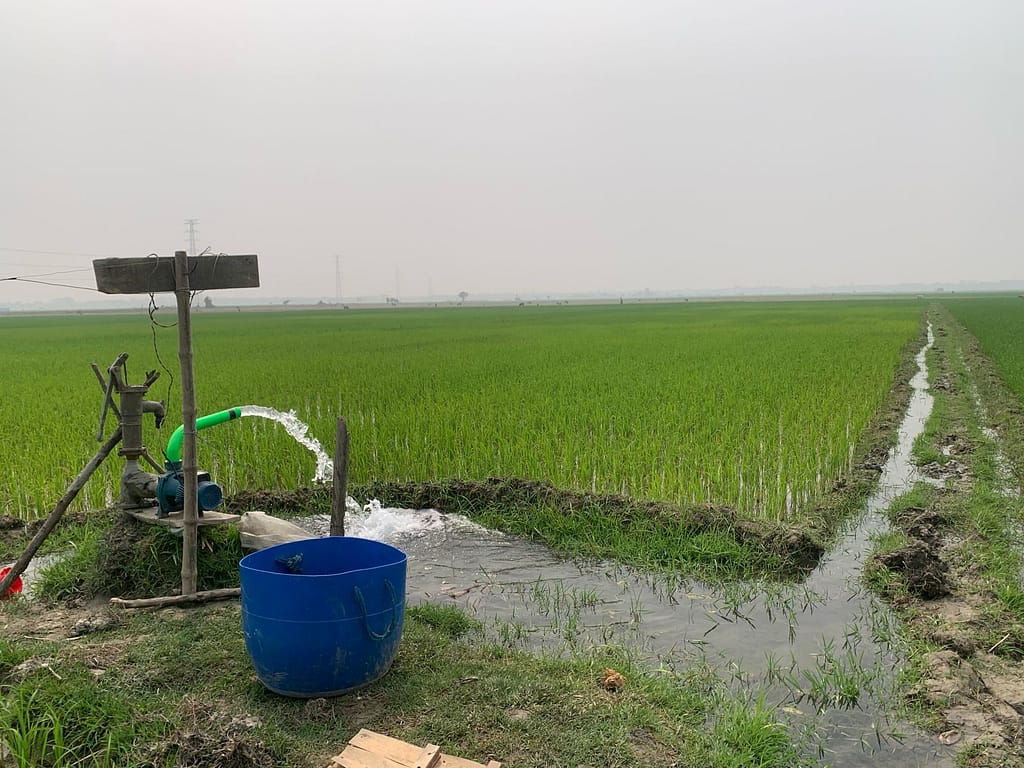 Groundwater irrigation well near Khulna polder. Photo: IWMI
