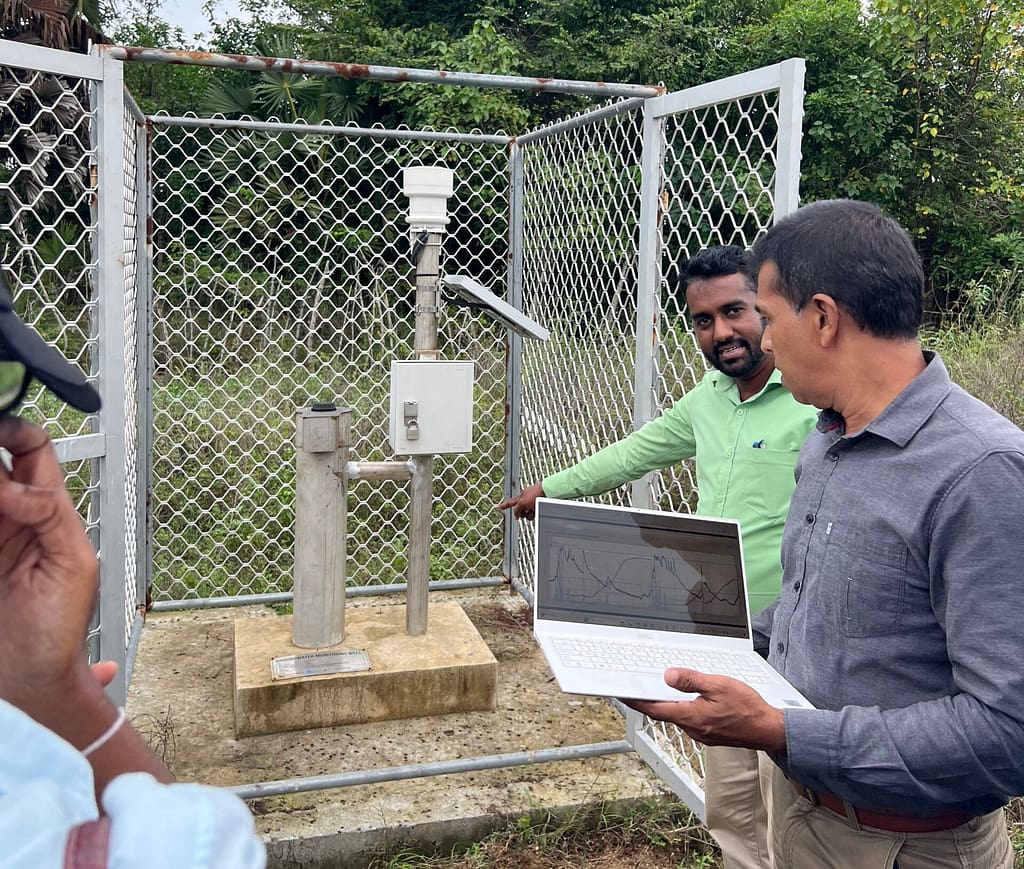 A groundwater monitoring station in Jaffna. Photo: Kalyani Ganesharuban / IWMI