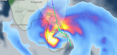 Zoom Earth Cyclone Ditwah Sri Lanka