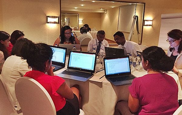 Delegates from the Maldives, Seychelles, Madagascar, and Sri Lanka discuss which adaptation gaps are the most actionable