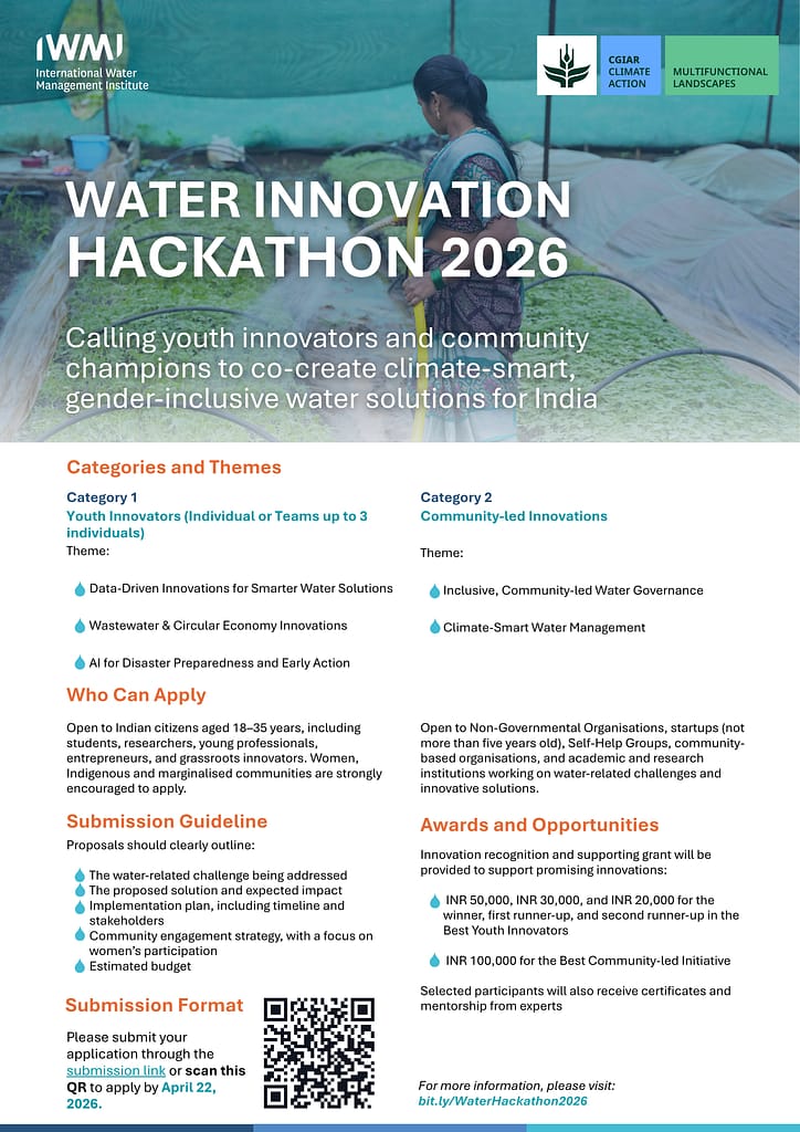 Poster Water Innovation Hackathon 2026 India