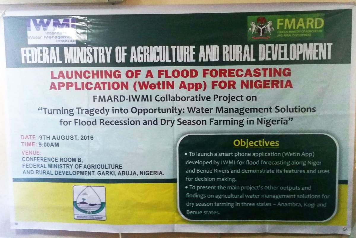 IWMI WetIn Mobile App launch