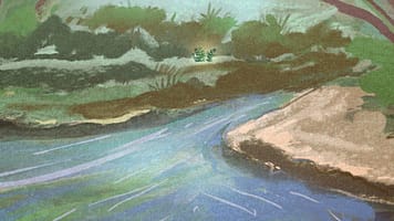 Drawing of a river as part of IWMI's WEFE nexus work. Graphic: IWMI