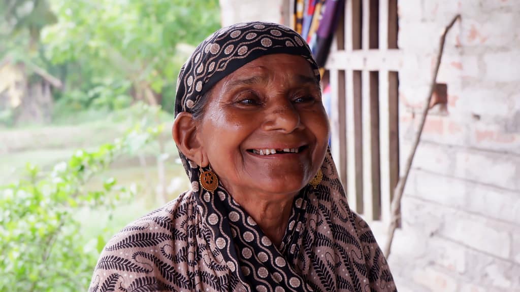 Gauhar Jan Bibi, 72, from Lohachora island. Photo: Ankana Das / IWMI