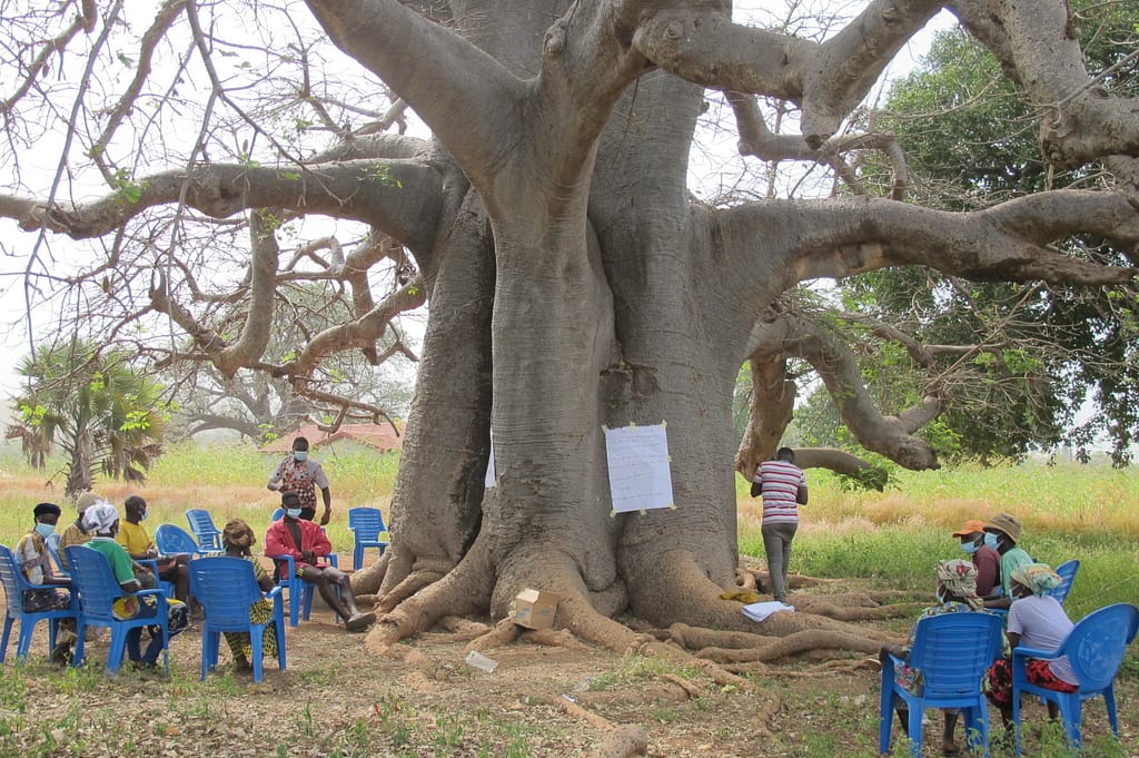 Farmers meeting in Ghana