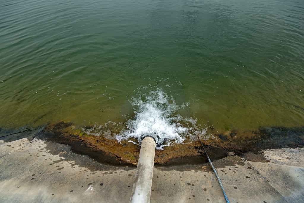 A reservoir at a strawberry farm site around Mojo area where two different wells, one during the day and another during the night are used.