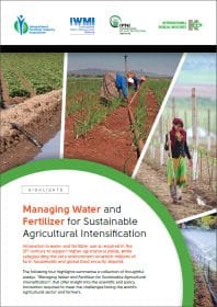 Managing Water and Fertilizer for Sustainable Agricultural Intensification Download highlights - Single pages