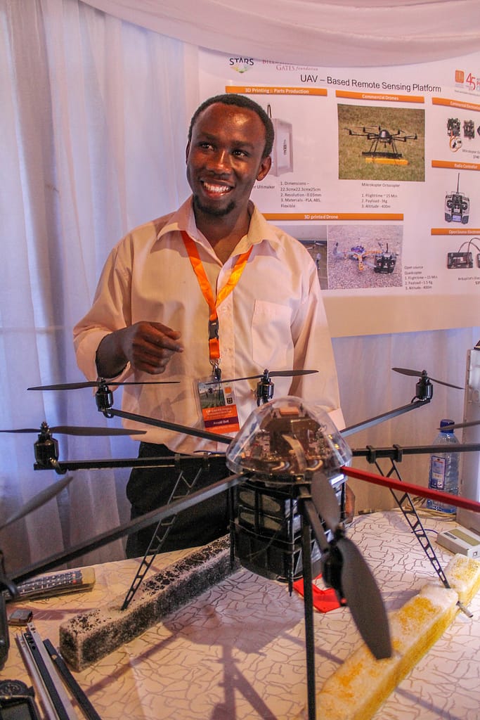 A stakeholders workshop in Nairobi, Kenya, taught users about using unmanned aerial vehicles to collect agricultural remote sensing information. Photo: IWMI