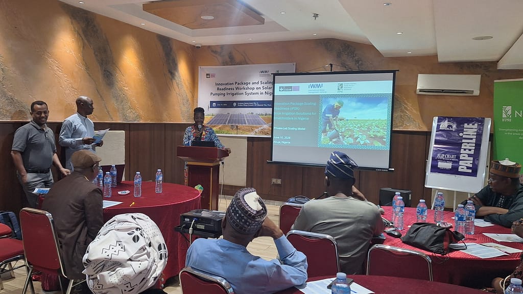Stakeholders from Nigeria during the IPSR assessment session for solar-powered irrigation systems scaling. Photo: Seifu Tilahun/IWMI