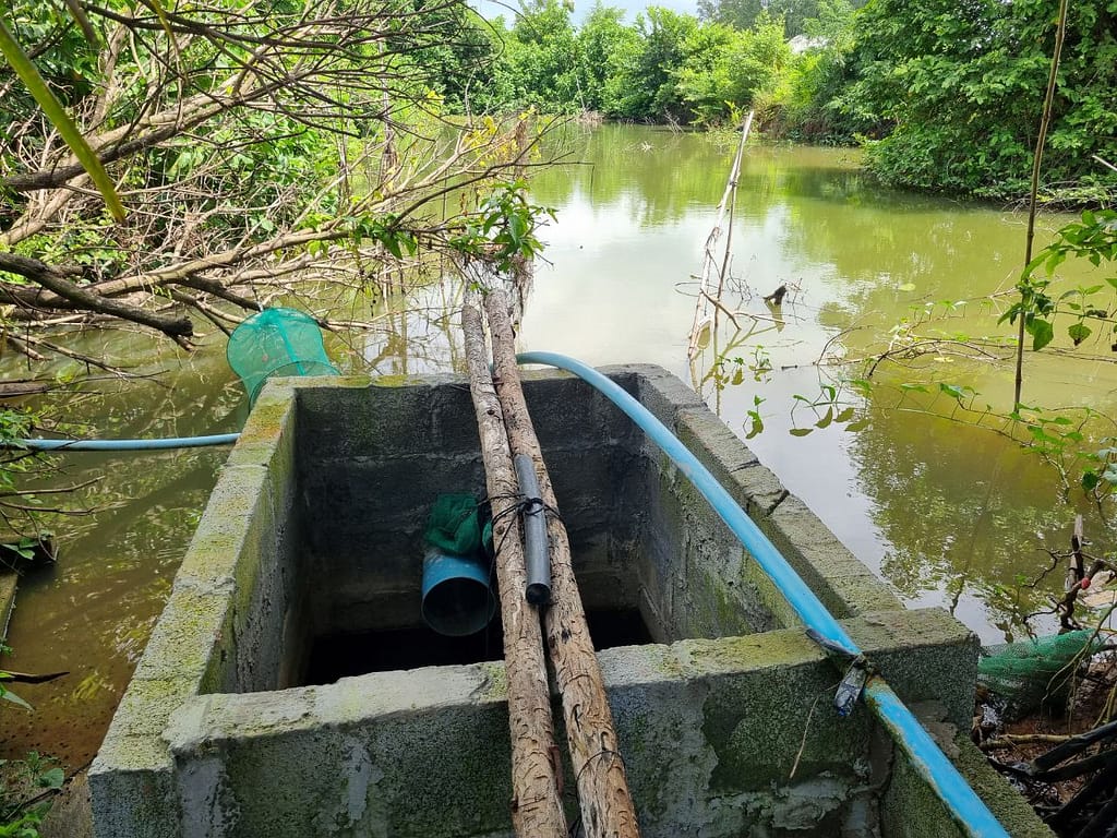 Cambodia pond for irrigation