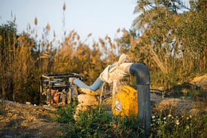 A water pump at a farm in Fayoum, Egypt. Photo: Samy Fares
