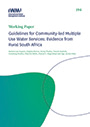 Guidelines for community-led multiple use water services: evidence from rural South Africa (12/7/2020) 