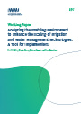 Analyzing the enabling environment to enhance the scaling of irrigation and water management technologies: a tool for implementers (2/10/2021) 