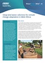 Integrated water solutions for climate change adaptation in West Africa (7/8/2021) 