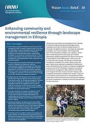 Enhancing community and environmental resilience through landscape management in Ethiopia (07/31/2024) 