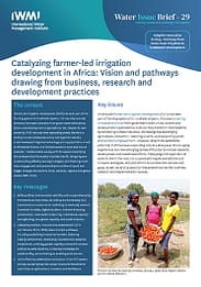 Catalyzing farmer-led irrigation development in Africa: vision and pathways drawing from business, research and development practices. Adaptive Innovation Scaling - Pathways from Small-scale Irrigation to Sustainable Development (07/31/2024) 