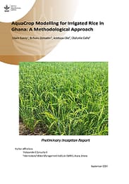 AquaCrop modelling for irrigated rice in Ghana: a methodological approach - preliminary inception report (11/12/2024) 