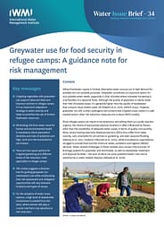 Greywater use for food security in refugee camps: a guidance note for risk management (01/31/2025) 